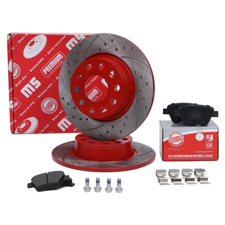 Set discuri si placute de Frana Master-Sport pentru Audi A1, A3, Seat Altea, Leon, Skoda, VW, 272mm, 9 gauri