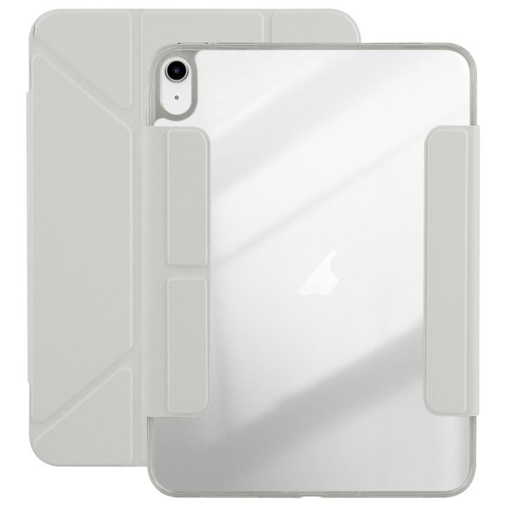 Husa tableta pentru iPad 2022 / 2025 Magnetic Detachable Dual-Clasp Acrylic Deformation, Gri