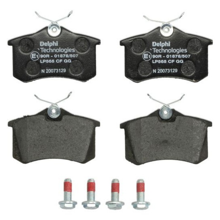 Комплект накладки, спирачки, отзад, Citroen C3 3, Delphi