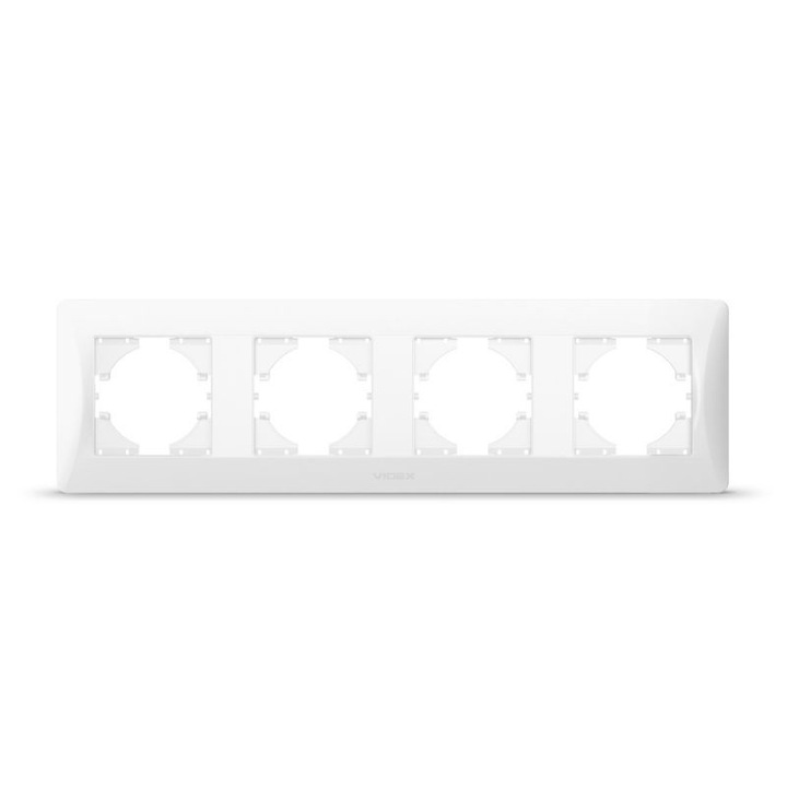 Rama 4-es vízszintes fehér VIDEX BINERA, 299x86x9mm, beépített szerelés