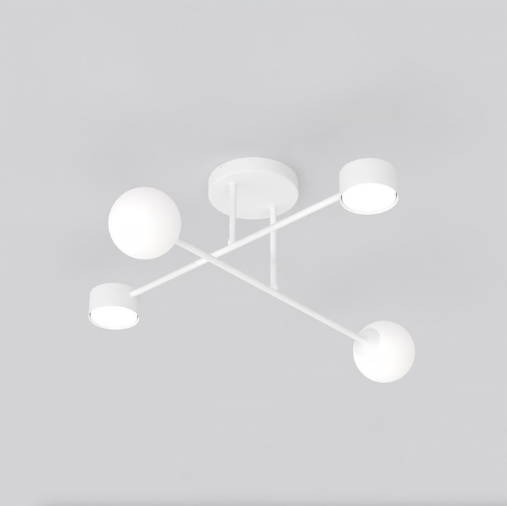 Лампа за таван/плафон HOLON 4, Emibig, бял, 10см диаметър, 23x64см