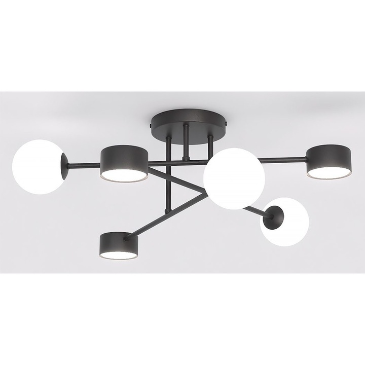 Лампа Emibig HOLON 6, черна, 6 крушки G9, 8W MAX LED, 23x64см