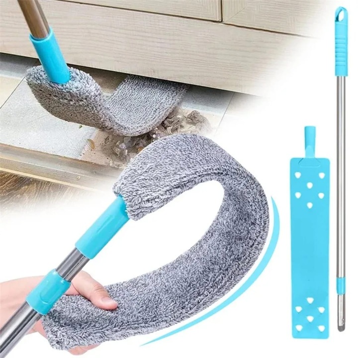 Mop Flexibil Multifuncțional Avatto cu Mâner Telescopic, Lavetă Microfibra, GRI