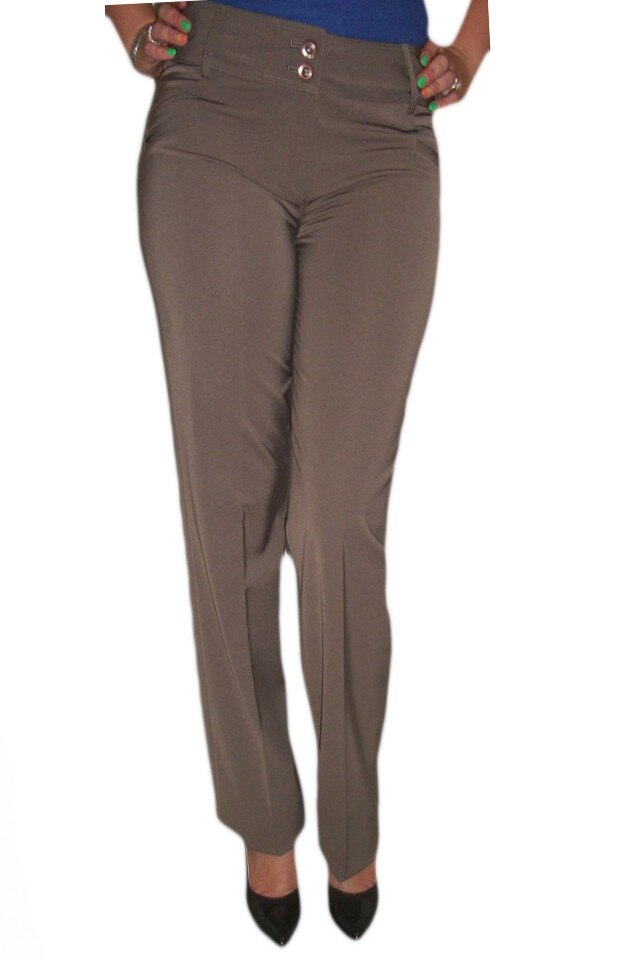 Pantaloni lungi, simpli si eleganti, D&J Exclusive, Bej