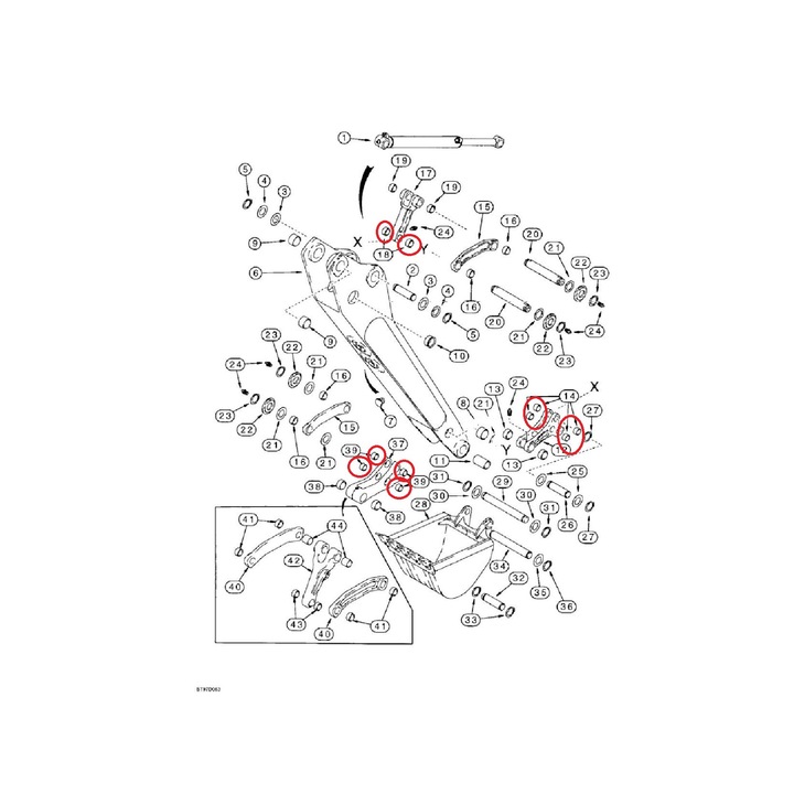Bucsa brat CASE 580 D127172