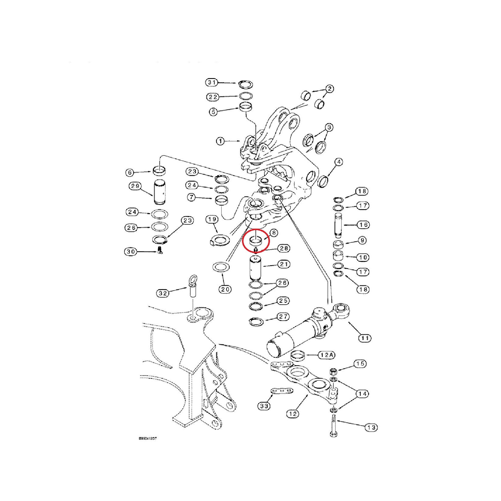 Bucsa CASE 580 D15107
