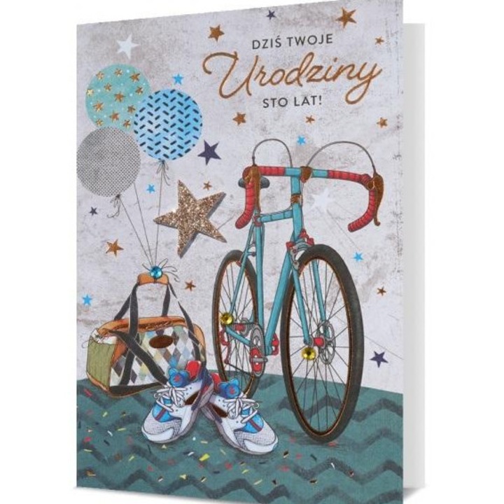 Felicitare B6 Pan Dragon, Urodziny, bogat decorata, cu plic