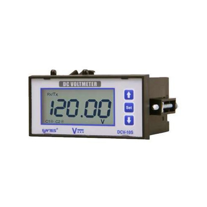 Voltmetru digital ENTES M2852, 85-265V AC/DC, 2 valori masurate, 48x96mm, negru/alb