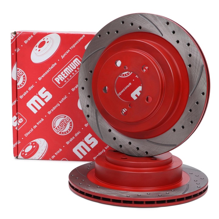 Ventilált féktárcsa, Master-Sport Germany, 2 darabos készlet, 290mm, Subaru Impreza, Legacy, Outback modellekhez