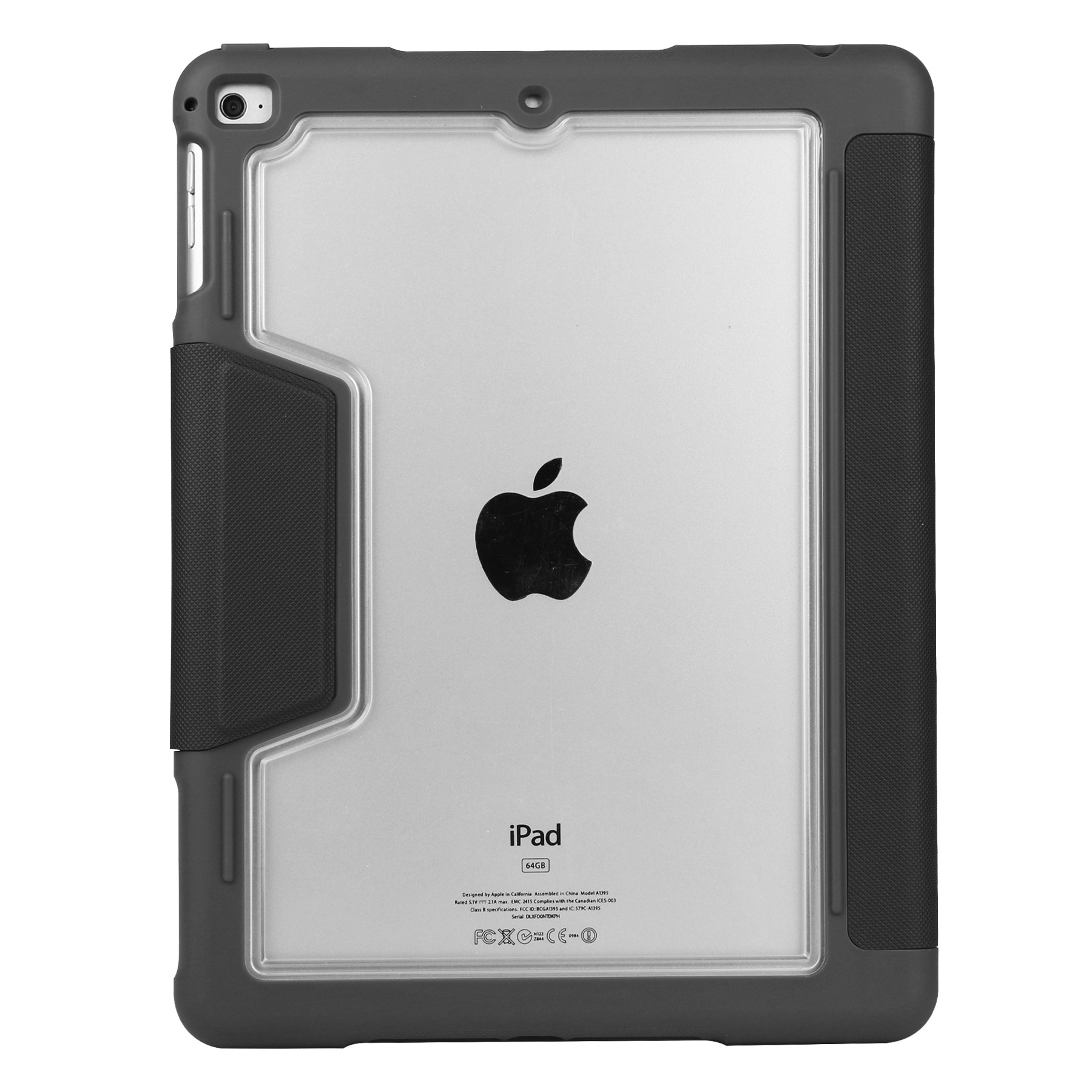Husa premium pentru tableta iPad (A16) 11 inch 2025, iPad 10, 9 inch 2022, cu suport pentru pix, husa inteligenta cu suport triplu, rezistenta la caderi de calitate militara, Negru/Transparenta