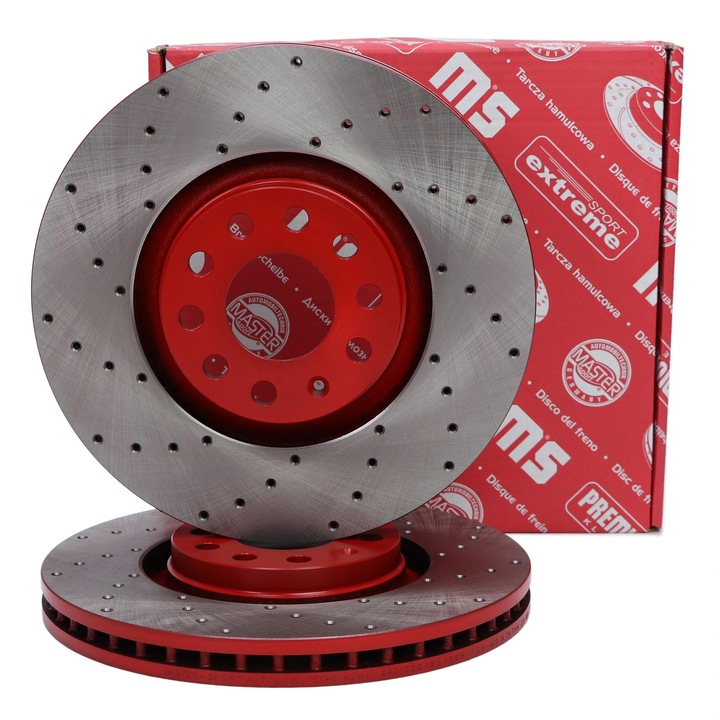 Set 2 discuri de frana, Master-Sport, 320x47mm, perforate, pentru Audi A4 B6/B7