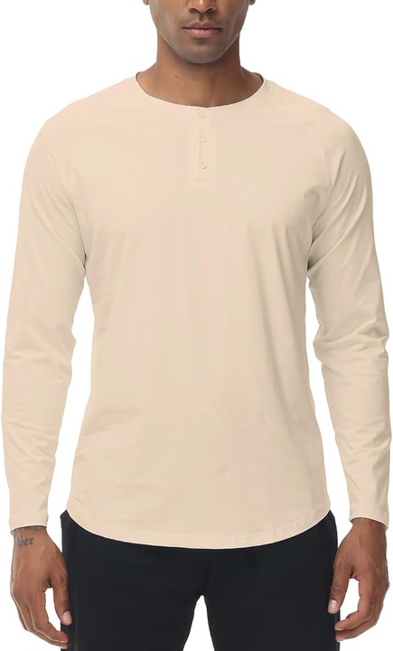 Bluza barbati XYKJFIT, marimea M, bumbac, maneca lunga, slim fit, respirabil, culoare portocaliu deschis