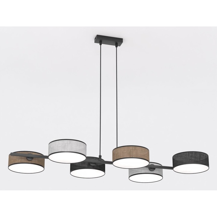 Висяща лампа Emibig, 6 крушки E14, 10W MAX LED, многоцветна, 120x100cm