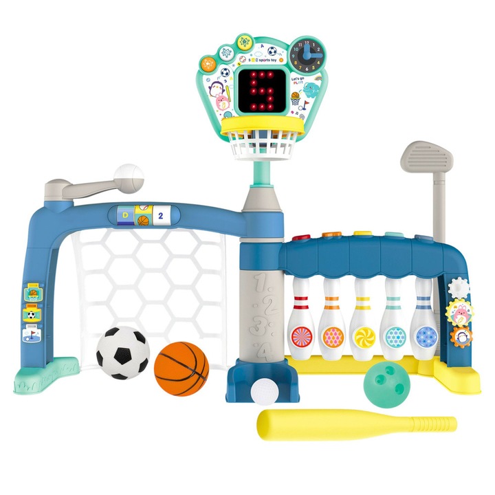 Jucarie interactiva pentru bebelusi, Baoli, LED, 5 in 1, 18 luni+