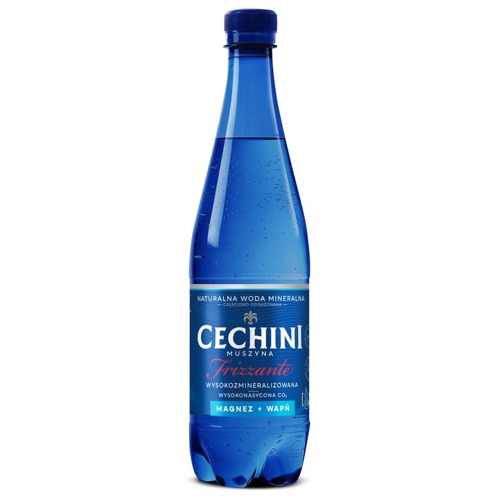 Apa minerala Cechini Muszyna 0,75 l, continut ridicat de CO2