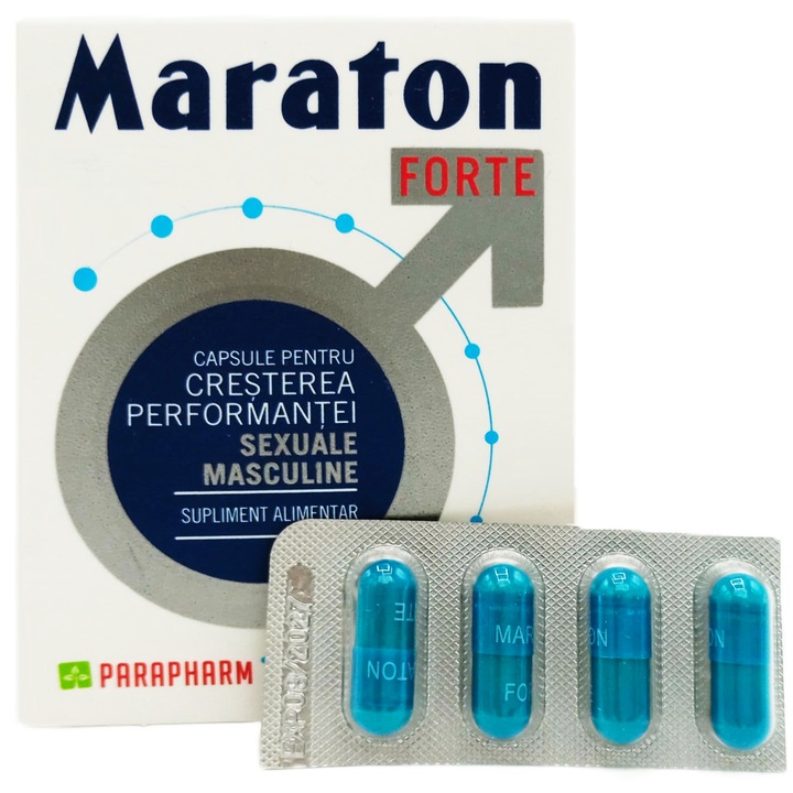 Capsule pentru cresterea performantei sexuale masculine, blister 4 capsule, Maraton Forte