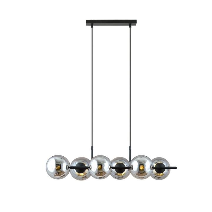 Függőlámpa Emibig, fekete, E14, 10W MAX LED, 95x110cm