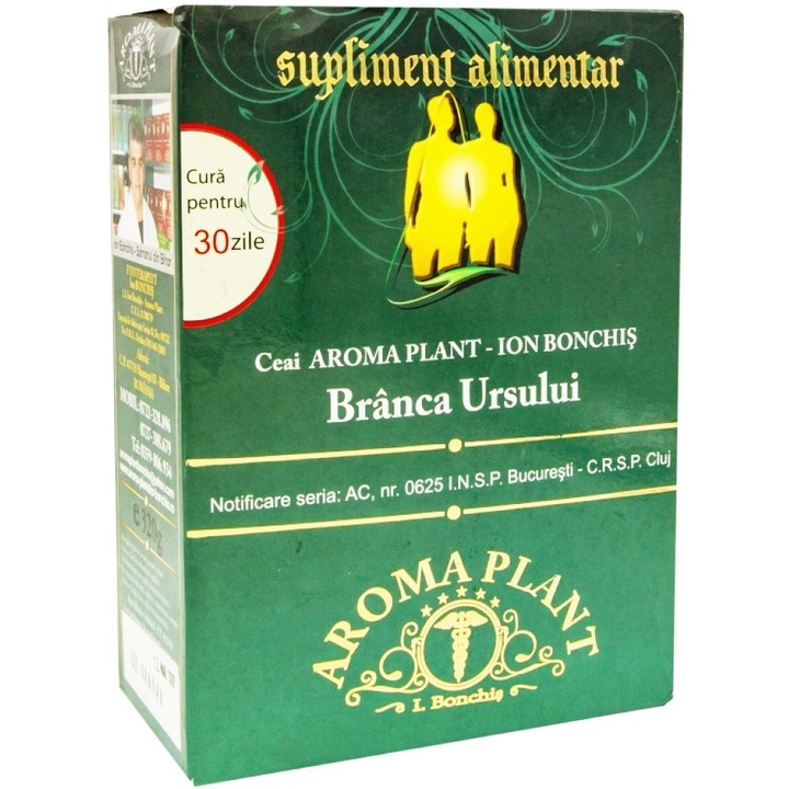 Ceai de Branca ursului (Heracleum sphondylium), 100% natural, fara aditivi sau pesticide, cura 30zile, 320g, Fitoterapeut Bonchis