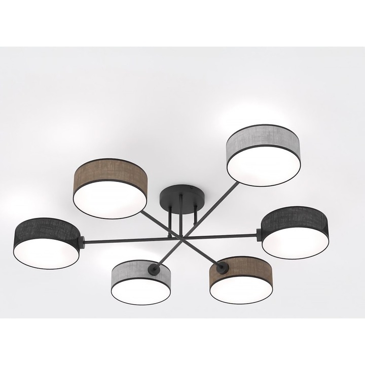 Лампа за таван MAGA 6 MIX1, Emibig, 6 крушки E14, 10W MAX LED, многоцветна, 22x105cm