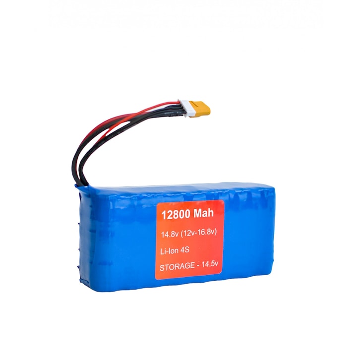 Acumulator Navomodel Li-Ion 4S 14.8V 12800mAh - Capacitate Mare, Durabilitate Superioara, Dispusa pe Lungime (15x7x4 cm)