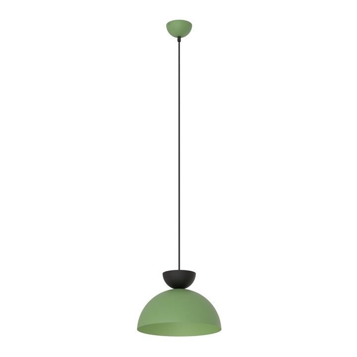 Lampa suspendata LUNARO 1S, 12W MAX LED, negru/verde, dimensiuni 30x140cm, inaltime reglabila