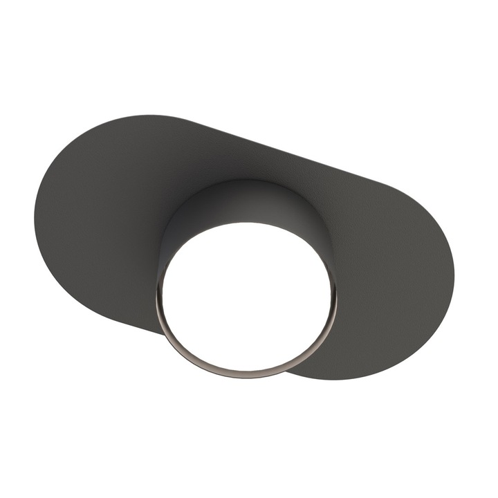 Плафониера STILO 1, Emibig, черна, 20x7см, 12W MAX LED