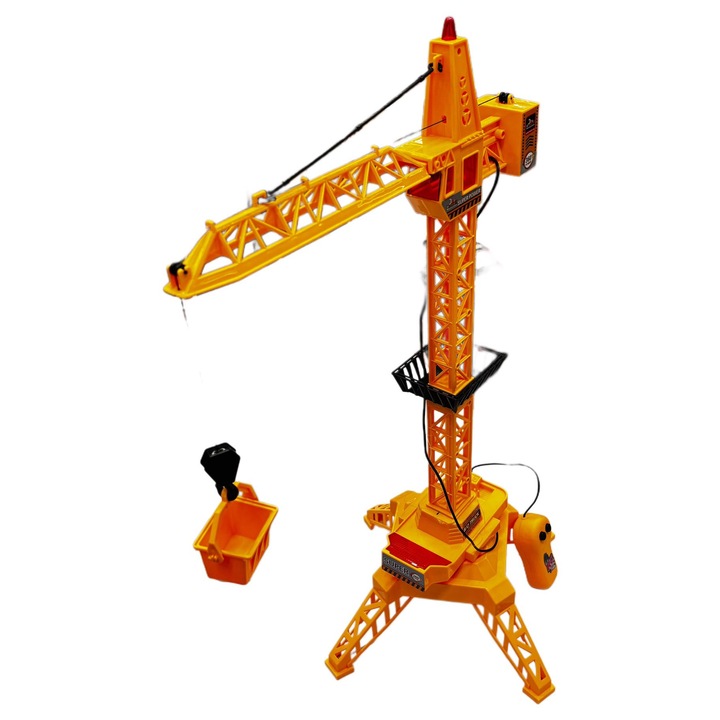 Интерактивен кран с дистанционно управление, подвижна кука, въртящо се рамо, 128 см