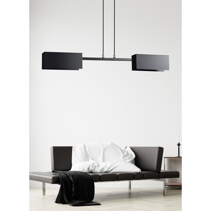 Висяща лампа TOLOS 2, Emibig, черна, E27, 15W MAX LED, размери 100x86x21cm