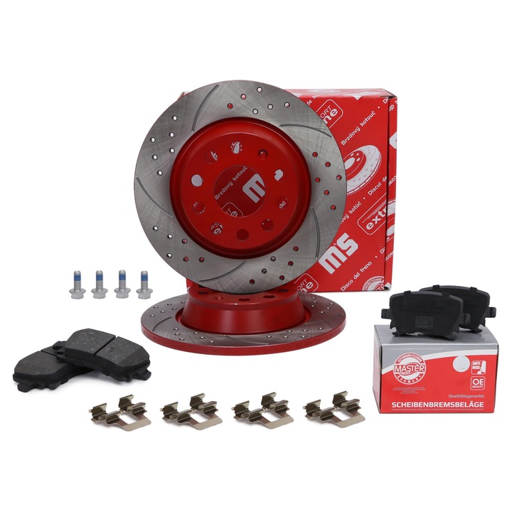 Master Sport Germany féktárcsa és fékbetét szett, hátsó, 282x48.6mm, 5 lyuk, 10.9kg