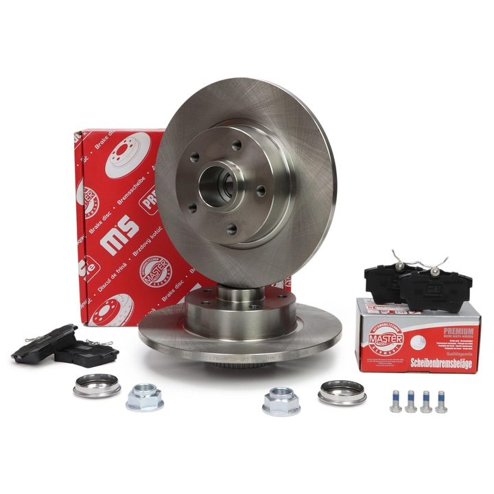 Master Sport Germany féktárcsa és fékbetét készlet, 280mm, 16.5mm vastagság, FIAT, OPEL, RENAULT