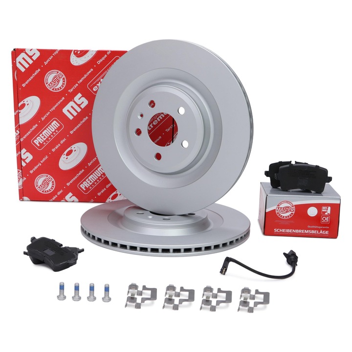Master Sport Germany féktárcsa és fékbetét készlet, Audi A6 C7, A7, szellőztetett, 356x22mm, hátsó