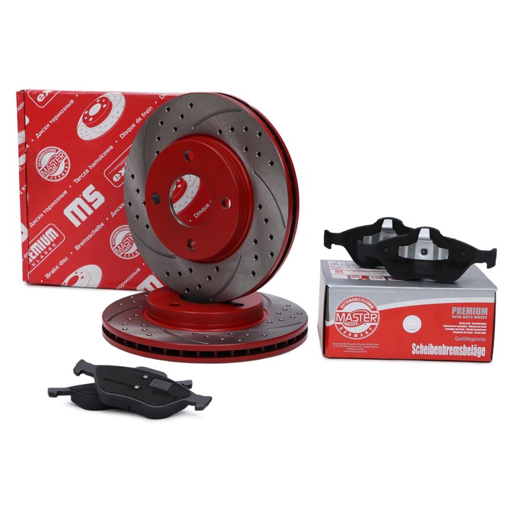 Master Sport Germany féktárcsa és fékbetét készlet, szellőztetett, 258mm, Fordhoz, Mazdához