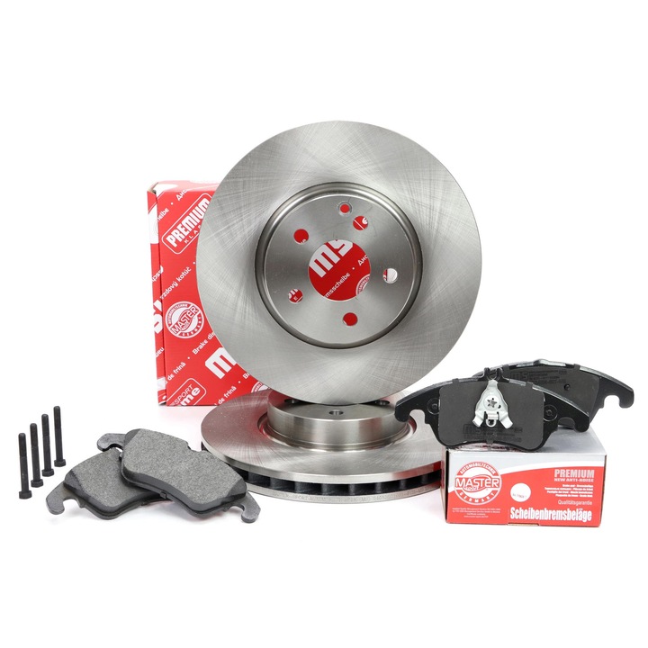 Master Sport Germany féktárcsa és fékbetét szett, perforált, Mercedes-Benz C-osztály, E-osztály, 5 lyuk, 322x64.5mm