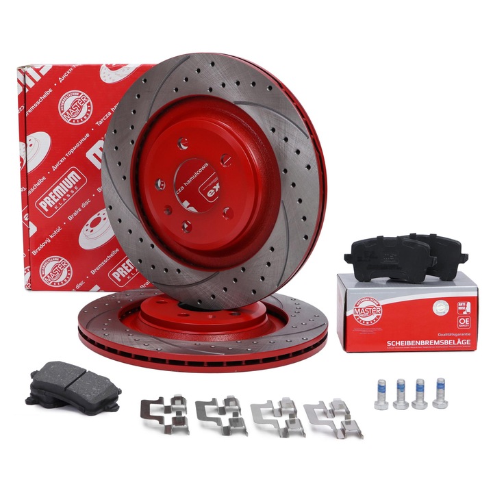 Master-Sport féktárcsa és fékbetét készlet AUDI A4 B8, A5, Q5, szellőztetett, 330mm