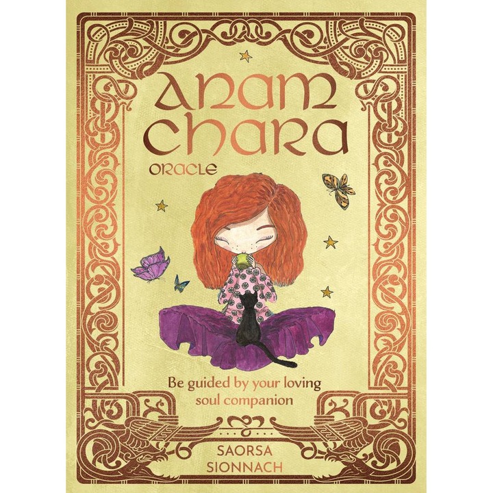Pachet carti midi, Anamchara - oracolul protectorului spiritual, Saorsa Sionnach, 44 carduri, 10.3 x 7.5cm