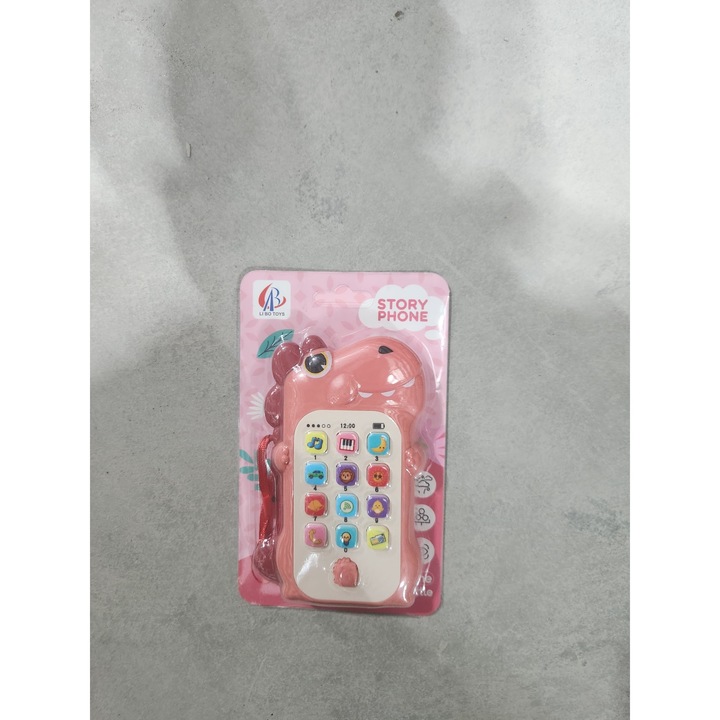 Interaktív játék, Cyrax, okostelefon, dinoszaurusz modell, oktató, rózsaszín, 19x11.5cm