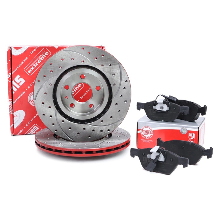 Master-Sport féktárcsa és fékbetét készlet, ALFA ROMEO 156, 156 Sportwagon, GTV, SPIDER, szellőztetett, 284mm