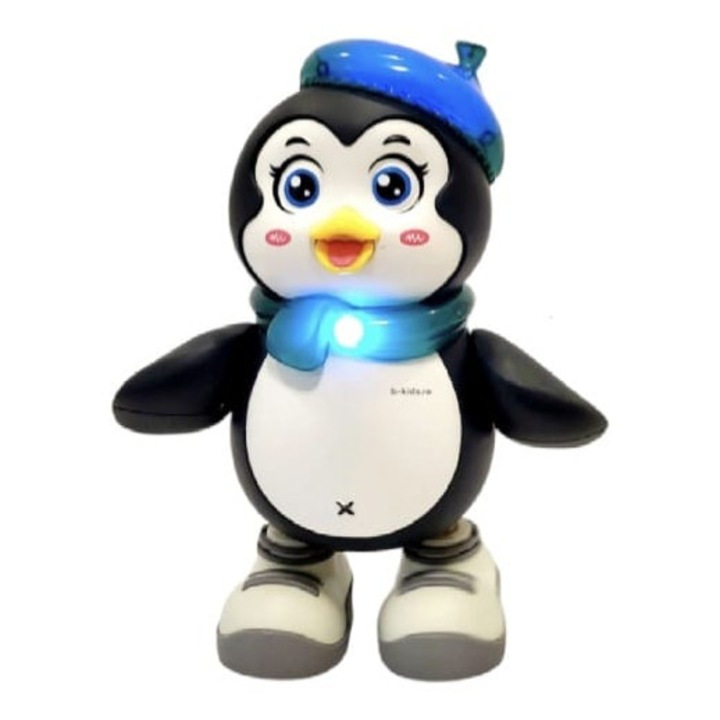 Jucărie interactivă, Pinguinul dansator, albastru, 12x22x10cm