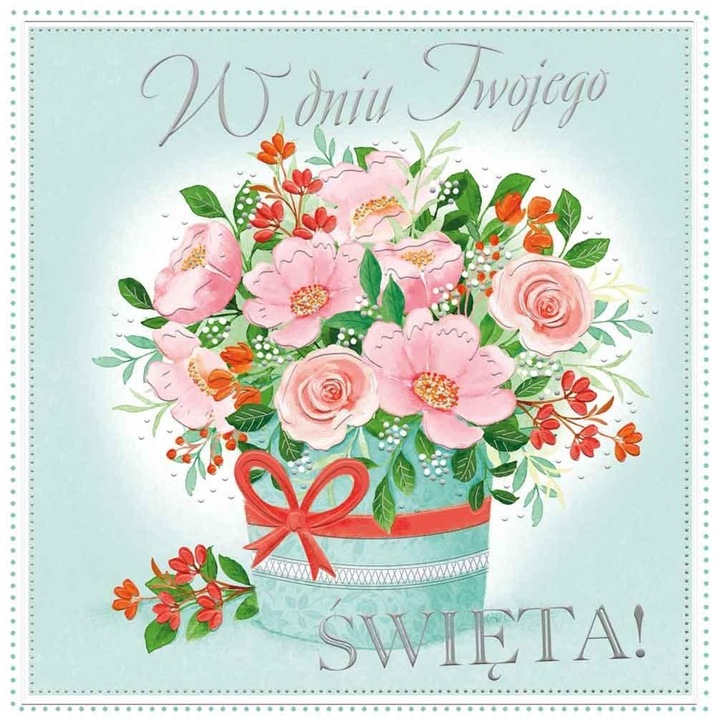 Felicitare Henry, karnet floral, 15x15cm, cu coperta colorata, set