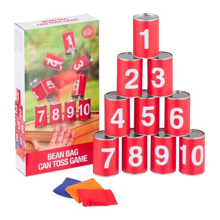 Интерактивна играчка за деца, Northix, комплект с 10 кутии и 3 възглавници, цветни, 35x19,5x7,5 см