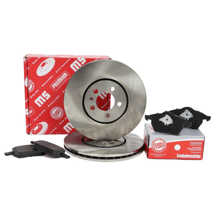 Fékbetét és féktárcsa készlet Master Sport Germany, VW Vento/Golf III/Passat B3/B4, szellőző, 288x25mm