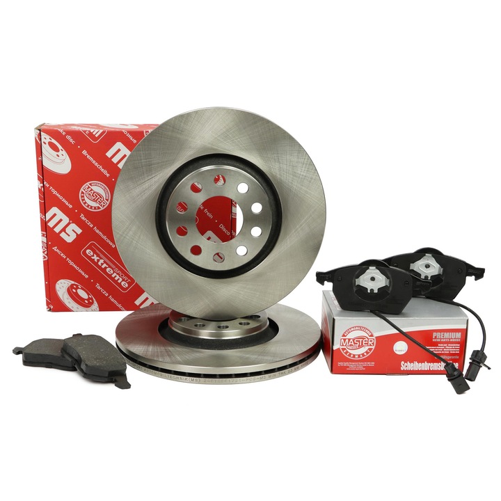 Master Sport Germany féktárcsa és fékbetét szett, Skoda Superb I (3U4)/VW Passat, szellőztetett, 312x74mm