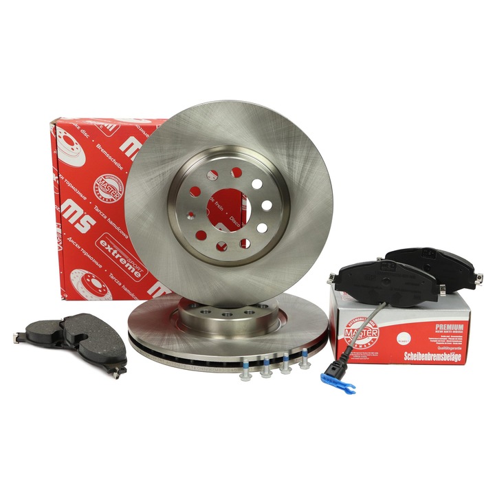 Master Sport Germany féktárcsa és fékbetét készlet, szellőztetett, 312x25mm, 5 lyuk, Audi/Seat/Skoda/VW