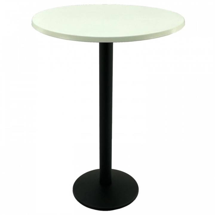Masa bar interior/exterior 80xh112cm Raki Uni Art blat werzalit si picior metalic negru 43xh110cm
