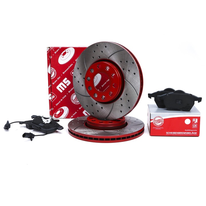 Master Sport Germany féktárcsa és fékbetét szett, SEAT EXEO (3R2)/SKODA/VW/AUDI, szellőztetett, 288mm