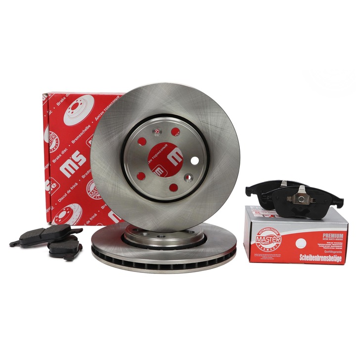 Fékbetét és féktárcsa készlet, Master Sport Germany, szellőztetett, 296x26mm, Renault