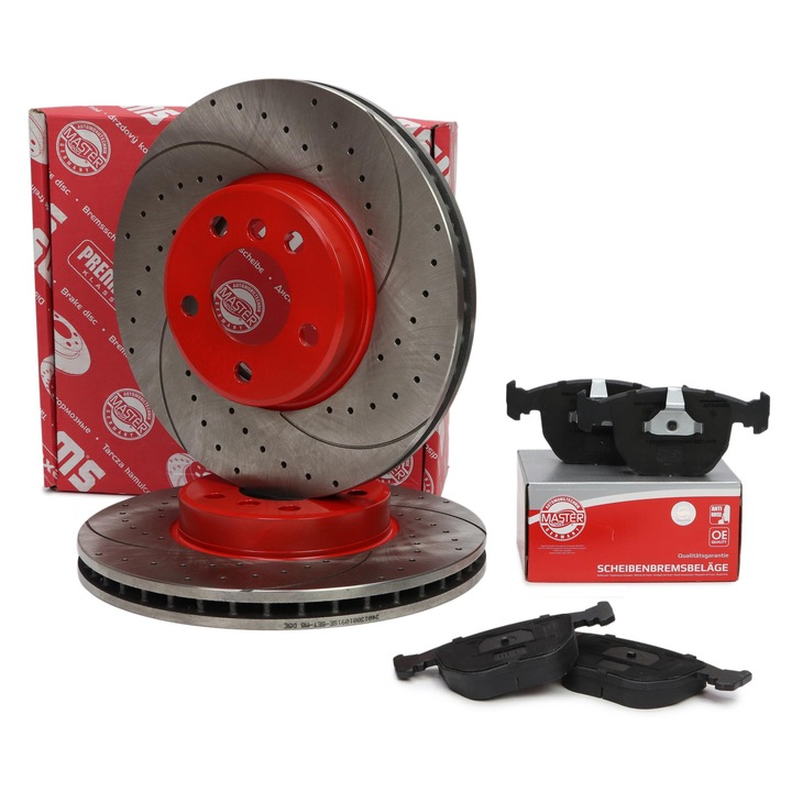 Master Sport Germany féktárcsa és fékbetét szett, BMW X3 (E83)/X5 (E53) számára, szellőztetett, 5 furatos, 156x73.2mm