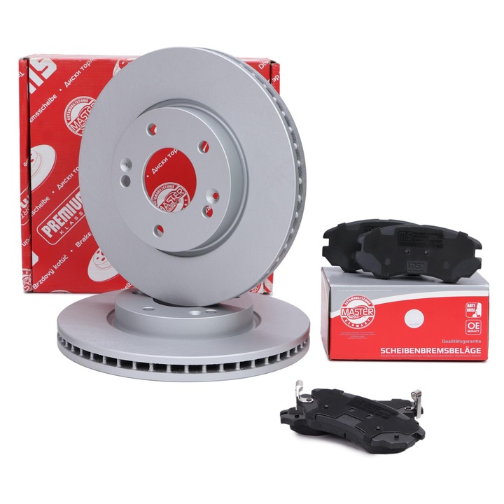 Master Sport Germany féktárcsa és fékbetét szett, Hyundai Coupe II (GK)/Tiburon/Tucson/Kia, hűtött, 280x26mm