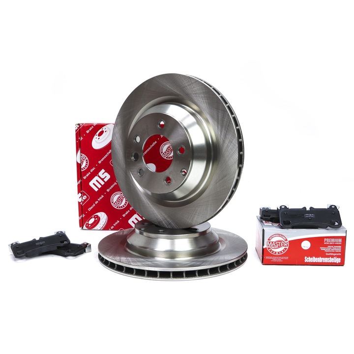 Master Sport Germany féktárcsa és fékbetét készlet, Audi Q7/Porsche Cayenne/VW Touareg, szellőztetett, 358x77mm