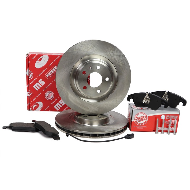 Master Sport Germany féktárcsa és fékbetét szett, Audi A4 B8/A5-höz, szellőztetett, 345x29.5mm